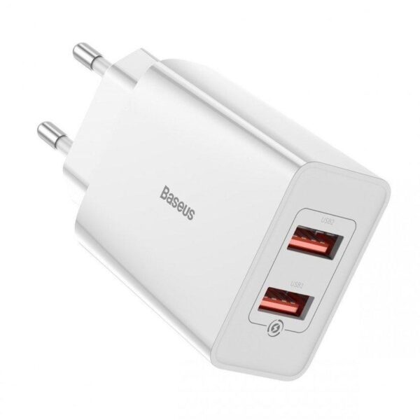 Baseus Speed Mini Quick Charger 18W Dual USB-C White (TZCCFS-D02)