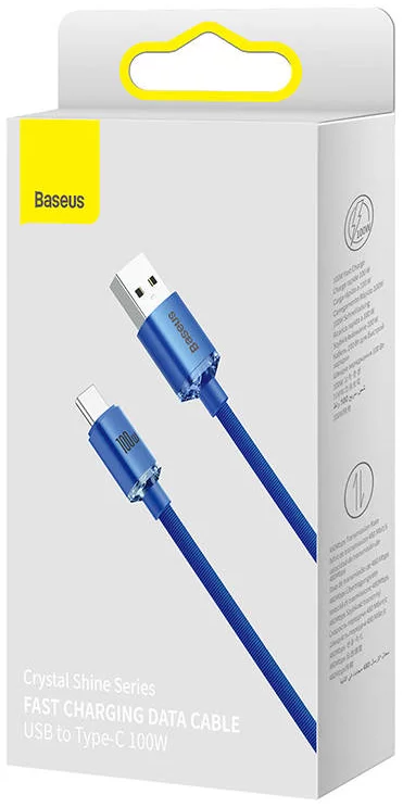 6932172602819.webp Baseus USB-A to USB-C Cable 100W 1.2 Meter Blue (CAJY000403) - Afbeelding 1