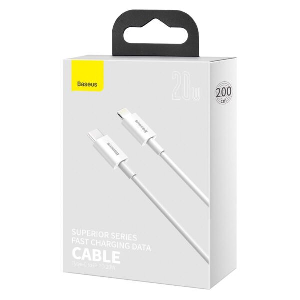 Baseus USB-C to Lightning Cable 20W 2 Meter Superior White (CATLYS-C02)