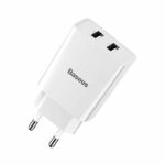 Baseus Speed Mini Travel Charger 10.5W Dual USB-A White (CCFS-R02)