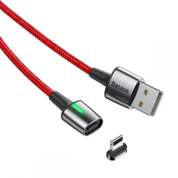 Baseus Zinc Magnetic USB-A to Lightning Cable 2 Meter 1.5A Red (CALXC-B09)