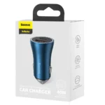 Baseus Golden Contactor Pro Car Charger 40W USB-A & USB-C Blue (CCJD-03)