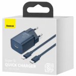 Baseus Super Si Quick Charger with USB-C to Lightning Cable 20W 1 Meter USB-C Blue (TZCCSUP-B03)