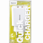 Baseus Speed Mini Quick Charger 18W Dual USB-C White (TZCCFS-D02)
