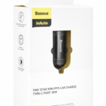 Baseus Tiny Star Mini Car Charger 30W USB-C Black (VCHXXC-01)