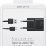 Samsung Travel Adapter with USB-A to USB-C Cable 15W USB-A Original Black (EP-TA20EBECGWW)