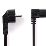 Nedis Schuko (EU Type E/F) to C13 Angled Power Supply Cable 2 Meter 250V 10A Black (CEGP10020BK20)