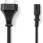Nedis Euro Male to C7 Power Supply Cable 3 Meter 250V 2.5A Black (PCGP11040BK30)