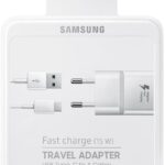 Samsung Travel Adapter with USB-A to USB-C Cable 15W USB-A Original White (EP-TA20EWECGWW)